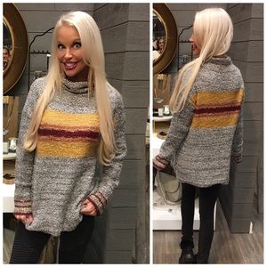 Soft Oversized Color Block Sweater!